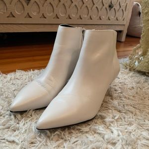 White kitten heal booties